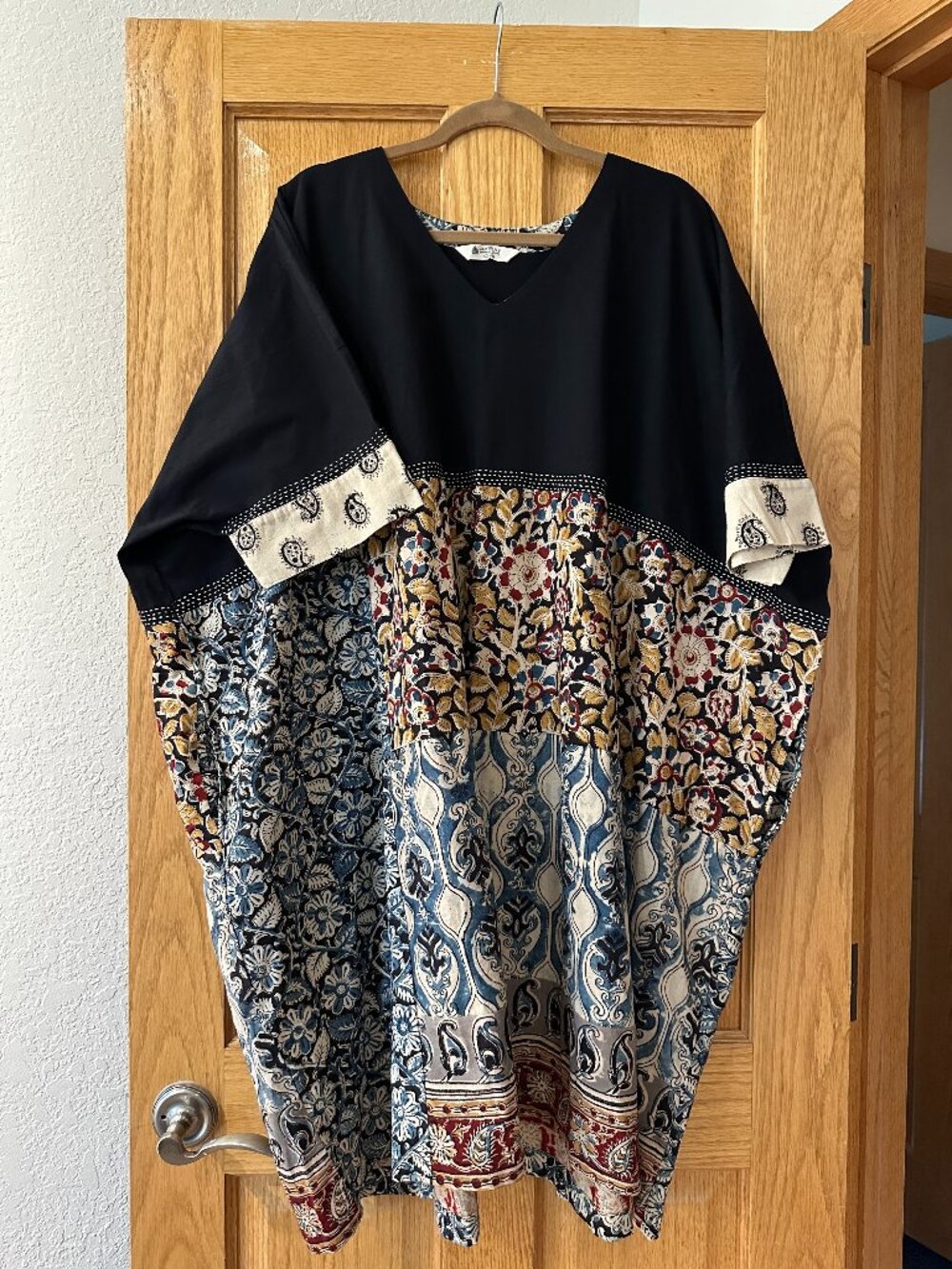 Marketplace multi fabric caftan